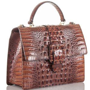 BRAHMIN Francine PECAN Brown Leather Handbag MEDIUM Size